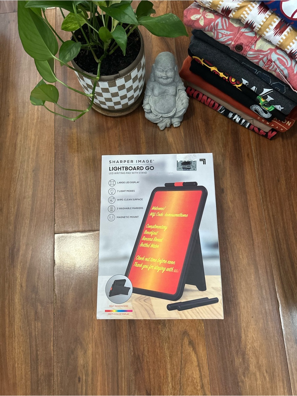 Sharper Image Lightboard Go LED Writing Pad - Black